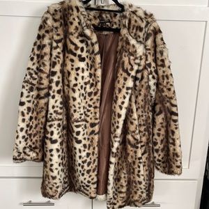 Fuzzy cheetah jacket